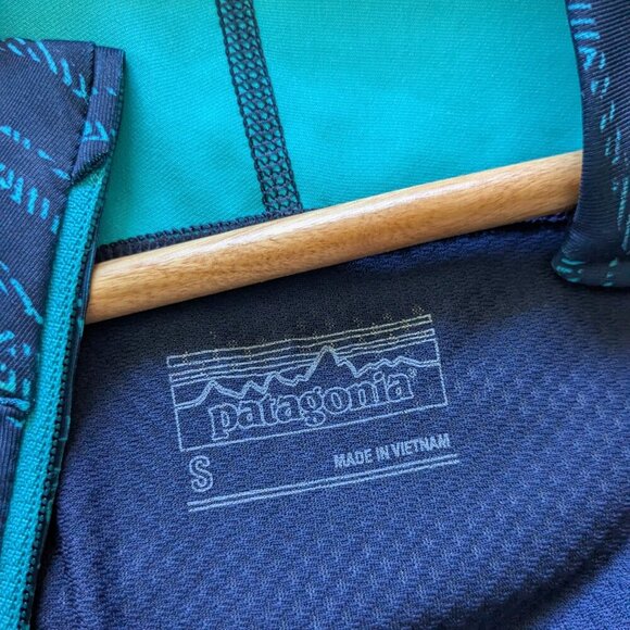 Patagonia Long Sleeve Half Zip Blue Hiking Outdoor Pullover Small - Picture 6 of 6